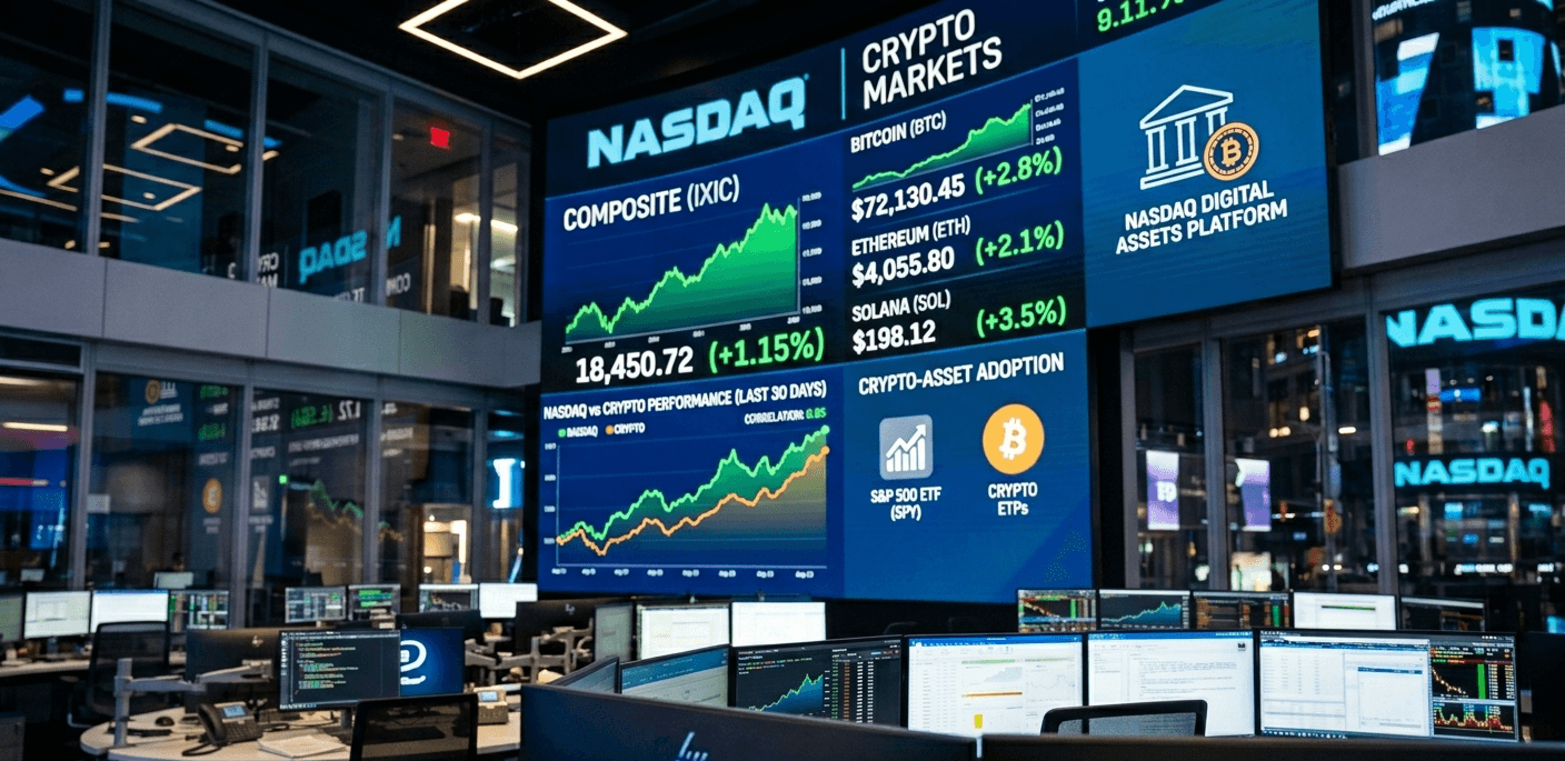 Nasdaq Moves to Bring Crypto Closer to Wall Street Operations